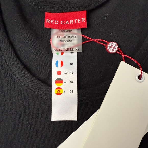 Red Carter Womens Cotton Open Side Coverup Slub Dress Coverup X-Small NWT Black - Picture 7 of 9